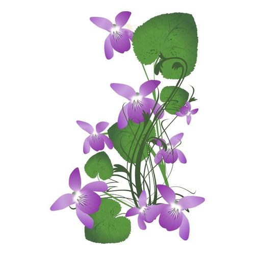 矢量图植物写意花卉花朵蝴蝶兰免费素材
